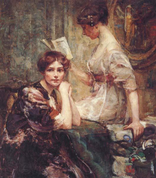 Colin Campbell Cooper Two Women Spain oil painting art
